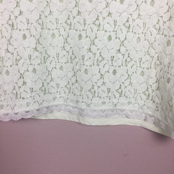 Poof Mint Green Short Sleeve Lace Top Cottage Core NWT - Picture 6 of 8